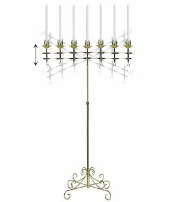 7 branch adjustable candelabra
