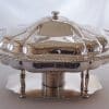 silver 5 quart serpentine chafing dish
