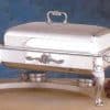 silver 8 quart oblong chafing dish