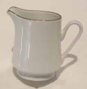 Coffee Creamer, White/Gold