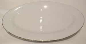 Plate, White/Gold 18" Platter