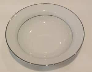 Bowl, White/Silver Fruit