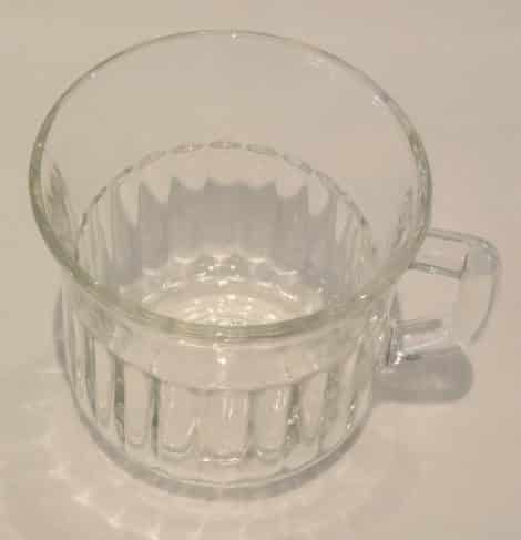 Coffee Cup, Fluted Glass