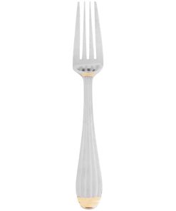 gold trimmed dinner fork