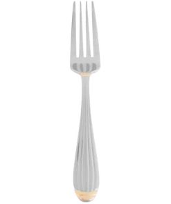 gold trimmed salad/dessert fork