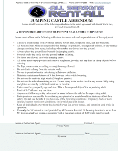 jump castle addendum