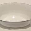 Bowl, White/Silver Deep Oval Vegatable