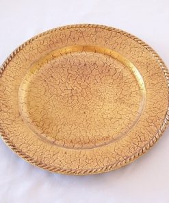 gold old world plate charger