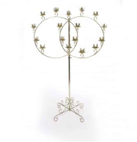 Candelabra, Brass 18 Branch Double Ring - Image 2