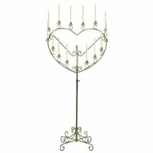 brass heart candelabra