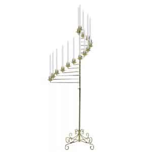 brass spiral candelabra