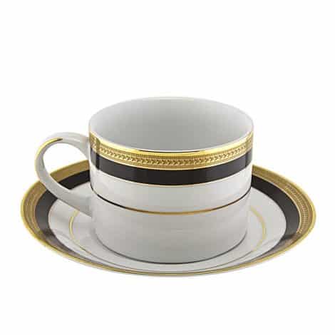Coffee Saucer, Black/Gold