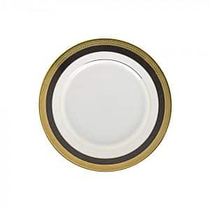 Plate, Black/Gold Salad