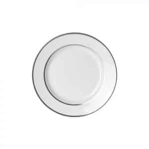 Plate, White/Silver Bread & Butter