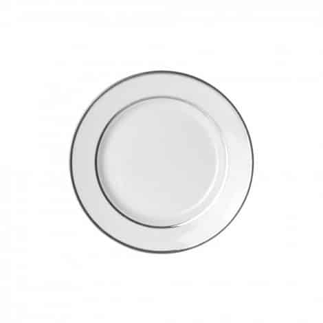 Plate, White/Silver Bread & Butter