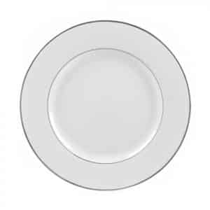 Plate, White/Silver Dinner