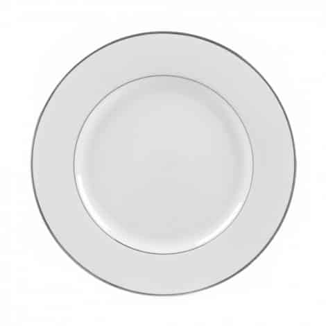Plate, White/Silver Dinner