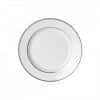 Plate, White/Silver Salad