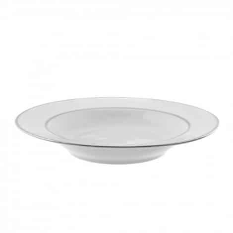 Bowl, White/Silver Soup