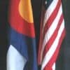 US flag & Colorado state flag