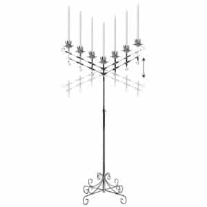 silver 7 branch adjustable candelabra