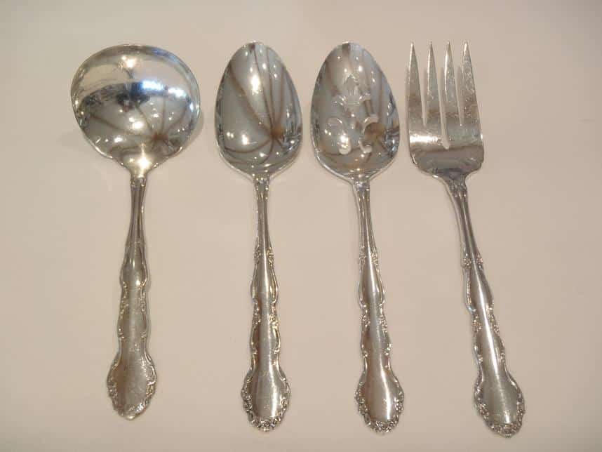 silver serving flatware