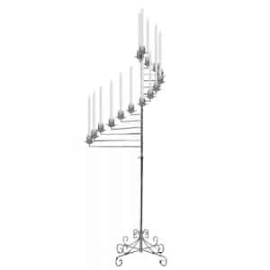 silver spiral candelabra
