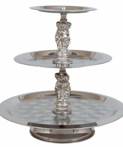 silver 3 tier tray