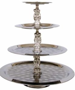 4 tier silver tray