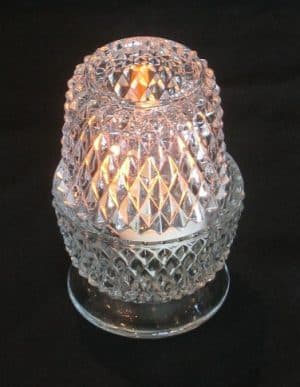 glass diamond cut votive candle
