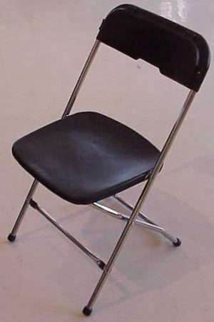 folding black chair