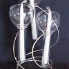 silver and glass candle holder