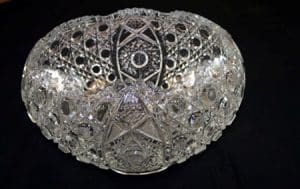 Punch Bowl, Glass 11 Quart Daisy Button