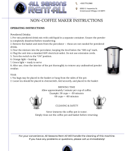 non-coffee percolator instructions
