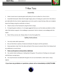 T-Rex Toss Instructions