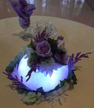 bistro table light as centerpiece