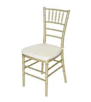 gold chivari chair ivory cushion