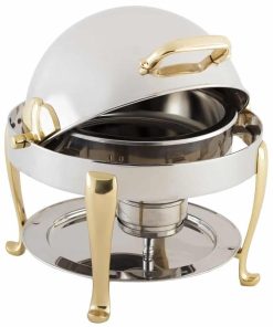 3 qt round roll top chafing dish
