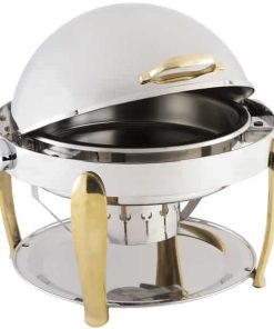 8 qt round roll top chafing dish