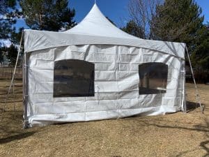 Alternative view of Canopy, Marquee Tent Door Sidewall with Windows 20'