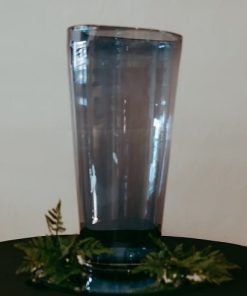 blue glass vase