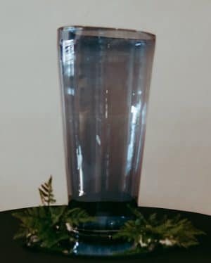 blue glass vase