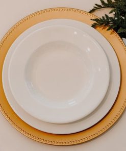 studded gold charger