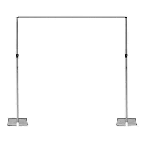 14' tall pipe and drape