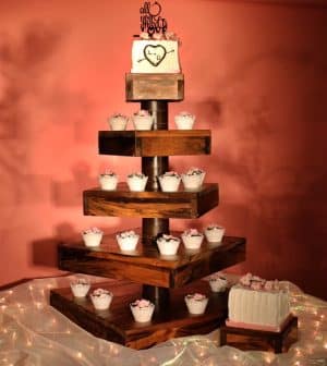 Wood cupcake stand